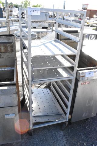 Metal Pan Transport Rack on Commercial Casters.