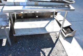 Stainless Steel Table w/ Metal Under Shelf.