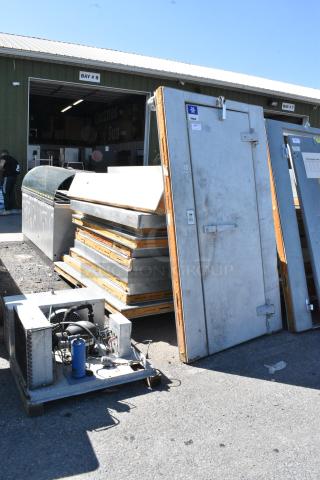 6'x6'x7' Kolpak Walk In Cooler Box w/ Floor, Copeland RST55C1E-CAA-901 115 Volt, 1 Phase Compressor and Trenton Evaporator Fan.