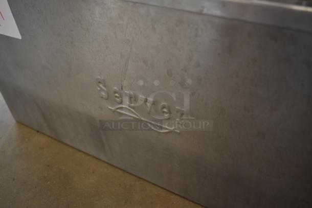 Server Stainless Steel Countertop Rail w/ 4 Drop Ins and Lids. - Image 7 of 8