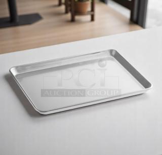 One Lot – Full-Size Aluminum Sheet Pans with Wire Rack Holder – Estimated Qty: 36 – Used – Great Condition