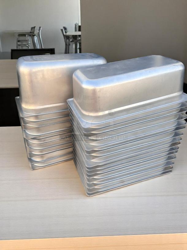 Excellent Condition Full-Size 6" Deep Stainless Steel Food Pans – NSF – One Lot – QTY 20 - Image 3 of 3