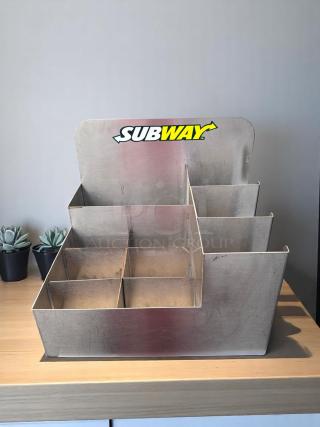 Excellent Condition Stainless Steel Condiment Organizer – Subway Branding – 16" Wide