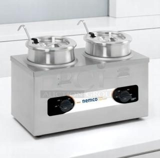 Used – Excellent Condition Double Soup Warmer – Nemco 6120A-SUB – 120V – Fully Tested & Working!
