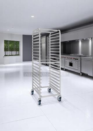 Excellent Condition Aluminum Sheet Pan Rack – Prairie View Industries F3RE4018R – 20-Pan Capacity – Fully Tested & Working!