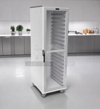 Excellent Condition Sheet Pan Rack Cabinet – Lockwood CA72-RR18-S-L – Holds 36 Pans – NSF Certified