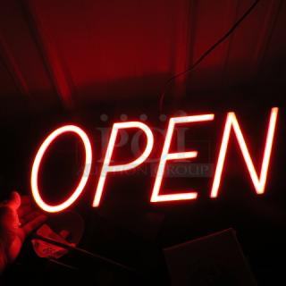 One WORKING LED Open Sign.