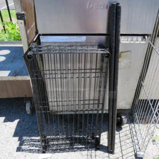 One Black Metro Shelf With 3 Shelves. Assembly Required. 24X14X30.5