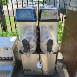 One Vevor Dual Frozen Drink Machine. 110 Volt.  16.5X21X33