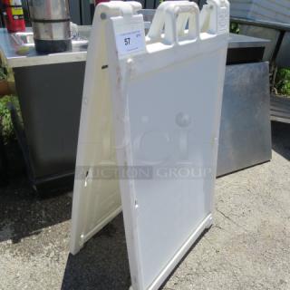 One Poly Signcade Sidewalk Sign. 27X46
