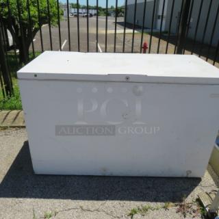 One Frigidaire Chest Freezer. 56X29X35