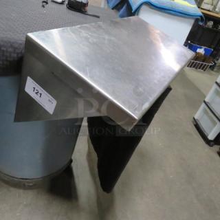 One Stainless Steel Shelf With 2 Brackets. 24X12X12
