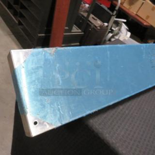 One Stainless Steel Shelf With 1 Brackets. 32X8X6