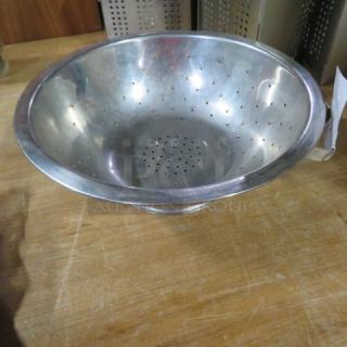 One 12 Inch Stainless Steel Colander.