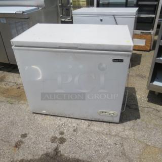 One Magic Chef Chest Freezer. Model# HMCF7W2. 115 Volt. 37X22X34