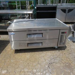 One Avantco 2 Drawer Chef Base On Casters. 115 Volt. Model# 178CBE52HC. 52X32X26