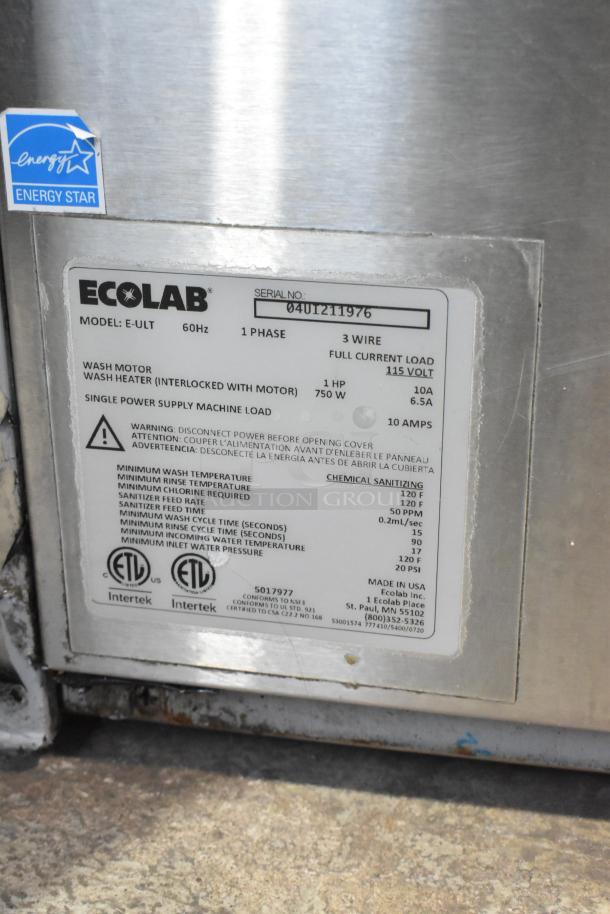 Ecolab E-ULT Stainless Steel Commercial Undercounter Dishwasher. 115 Volts, 1 Phase. - Image 9 of 9
