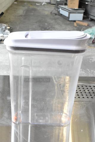 ALL ONE MONEY! Box of 13 Clear Poly Containers.