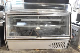 Leader Metal Commercial Floor Style Deli Display Case Merchandiser w/ Top Dry Display Case. 115 Volts, 1 Phase.
