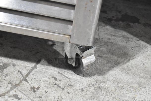 2022 Atosa MBF8507GR Stainless Steel Commercial 2 Door Reach In Cooler w/ Poly Coated Racks on Commercial Casters. 115 Volts, 1 Phase. Tested and Working! - Image 4 of 7