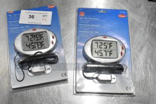 2 BRAND NEW SCRATCH AND DENT! Cooper Min / Max Thermometer. 2 Times Your Bid!