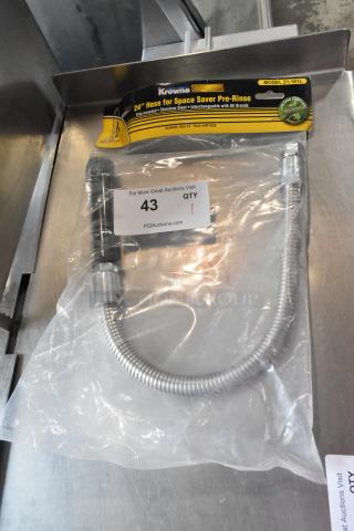 BRAND NEW SCRATCH AND DENT! Krowne 21-181L 24" Hose for Space Saver Pre Rinse