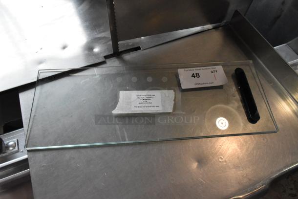 BRAND NEW SCRATCH AND DENT! Emperor's Select 19358513 Sliding Glass Door with Black Handle for CSD-53 Sushi Cases - Image 1 of 5