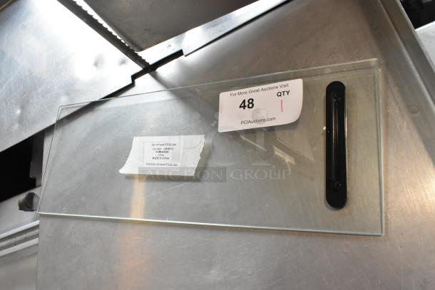 BRAND NEW SCRATCH AND DENT! Emperor's Select 19358513 Sliding Glass Door with Black Handle for CSD-53 Sushi Cases - Image 3 of 5