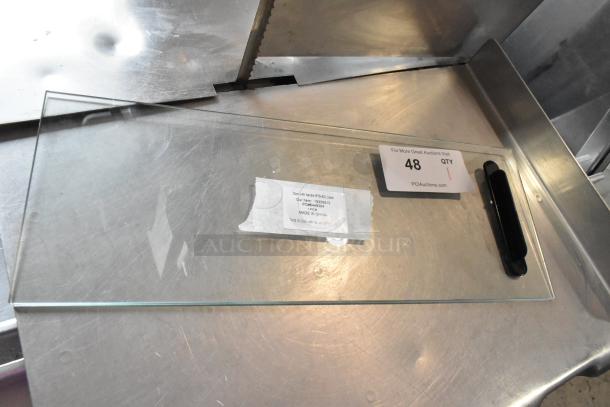 BRAND NEW SCRATCH AND DENT! Emperor's Select 19358513 Sliding Glass Door with Black Handle for CSD-53 Sushi Cases - Image 4 of 5