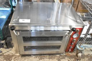 BRAND NEW SCRATCH AND DENT! Avantco 177DPO18DS Double Deck Countertop Pizza/Bakery Oven. 240 Volts, 1 Phase. - Item #1188121