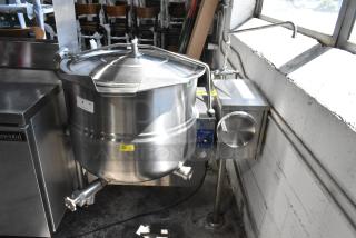 Cleveland KGL40T Stainless Steel Commercial Floor Style 40 Gallon Steam Kettle.