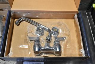 BRAND NEW SCRATCH AND DENT! 750FW48 Waterloo Wall-Mounted Faucet with 4" Centers and 8" Swing Spout