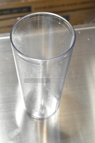 BRAND NEW SCRATCH AND DENT! Lot of 2 Sleeves of Carlisle 522407 Stackable 24 oz. Clear SAN Plastic Tumbler - 6/Pack
