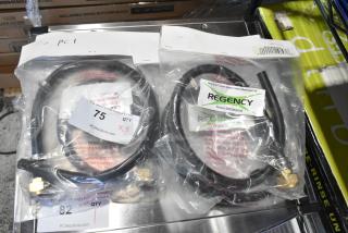 4 BRAND NEW SCRATCH AND DENT! Regency 600SMGH30 30" Reinforced PVC Hose for Mop Sink Faucets. 4 Times Your Bid!