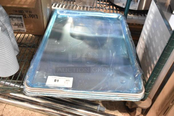 4 BRAND NEW SCRATCH AND DENT! 407BUNFULL Choice Full Size 18" x 26" 19 Gauge Wire in Rim Aluminum Bun Pan / Sheet Pan. 4 Times Your Bid! - Image 2 of 5