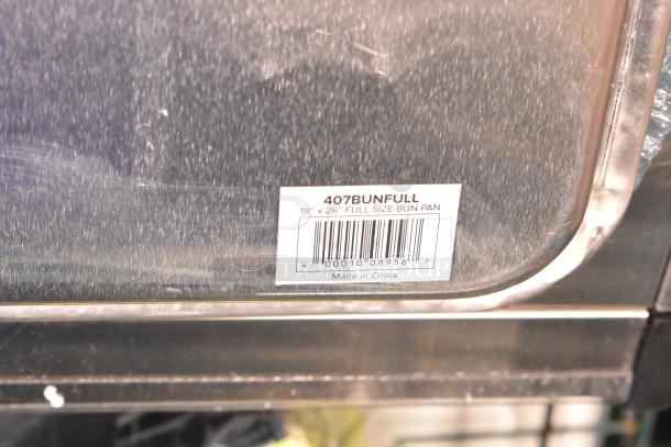 4 BRAND NEW SCRATCH AND DENT! 407BUNFULL Choice Full Size 18" x 26" 19 Gauge Wire in Rim Aluminum Bun Pan / Sheet Pan. 4 Times Your Bid! - Image 5 of 5