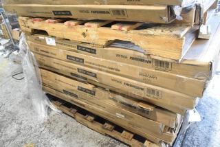 8 BRAND NEW SCRATCH AND DENT! Lancaster Table & Seating 3493048BBVIN 30" x 48" Rectangular Wood Butcher Block Table Top with Vintage Finish. 8 Times Your Bid!