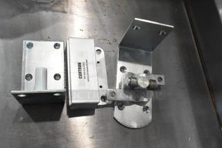 BRAND NEW SCRATCH AND DENT! Lot of Curtron Metal Swinging Traffic Door / Kitchen Door Hardware