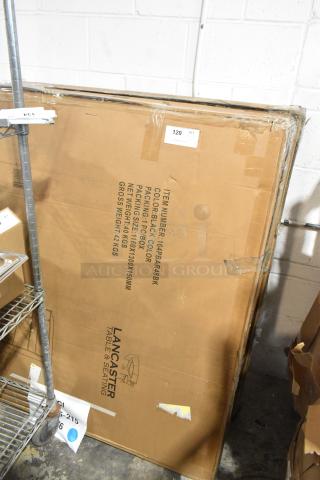 3 BRAND NEW SCRATCH AND DENT! Lancaster Table and Seating 164PBAR48BK  4' Foldaway Bar with Black Laminate Finish. 3 Times Your Bid!