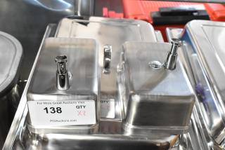 2 BRAND NEW SCRATCH AND DENT! Lavex Stainless Steel Soap Dispensers. 2 Times Your Bid!