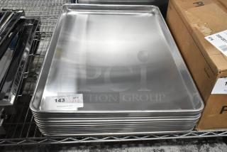 12 BRAND NEW SCRATCH AND DENT! Advance Tabco 18-8A-26 Full Size 18 Gauge 18" x 26" Wire in Rim Aluminum Sheet Pan. 12 Times Your Bid!