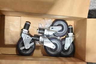 BRAND NEW SCRATCH AND DENT! Box of 4 Commercial Casters