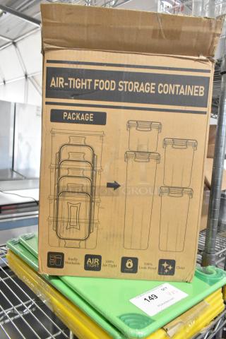 BRAND NEW SCRATCH AND DENT! Box of X002XMOYWD Airtight Food Storage Containers