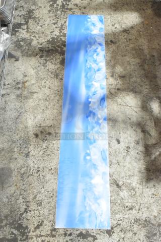 BRAND NEW SCRATCH AND DENT! Avantco 17812904 Blue Refrigerator Sign Panel