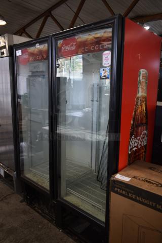 Imbera VRD43 Metal Commercial 2 Door Reach In Cooler Merchandiser. 115 Volts, 1 Phase.