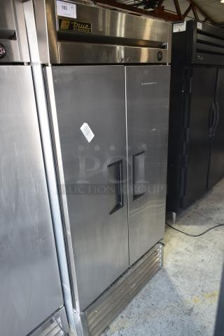 True T-35 Stainless Steel Commercial 2 Door Reach In Cooler. 115 Volts, 1 Phase.