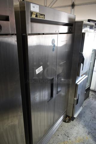 True T-35 Stainless Steel Commercial 2 Door Reach In Cooler. 115 Volts, 1 Phase.