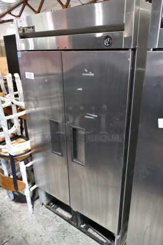 True T-35 Stainless Steel Commercial 2 Door Reach In Cooler. 115 Volts, 1 Phase.