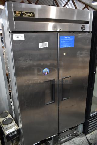 True T-35 Stainless Steel Commercial 2 Door Reach In Cooler. 115 Volts, 1 Phase.