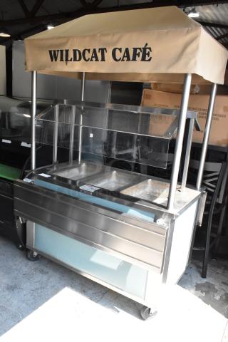 Piper Products 3HF Stainless Steel Commercial Electric Powered 3 Bay Steam Table on Commercial Casters. 208 Volts, 1 Phase.